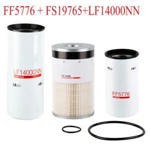Oil Change Kit LF14000NN FF5776 FS19765 Oil & Fuel Filters Fits Cummins ISX15 - Picture 1 of 12