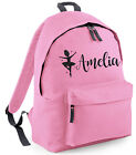 Personalised Glitter Ballet T-Shirt Dance Backpack Ballerina Tshirt Bag Gift