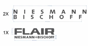 Pegatina niesmann bischoff autocaravana, pegatina FLAIR, 3D 073 color gris, - Imagen 1 de 3