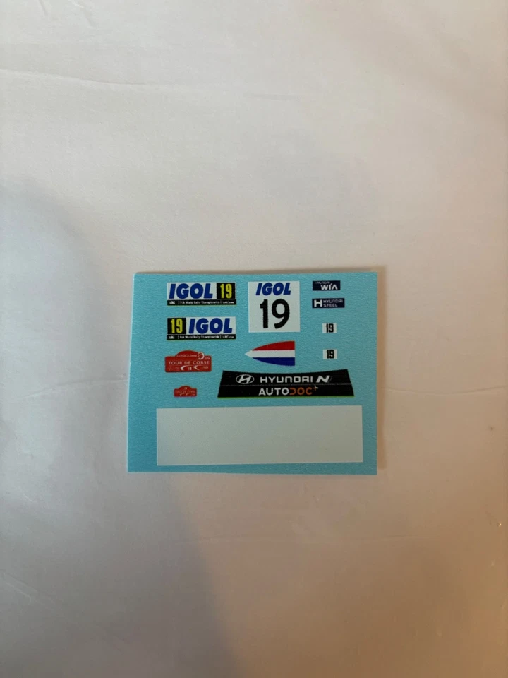 DECALS 1/43 HYUNDAI I20 SEBASTIEN LOEB TOUR DE CORSE 2019 WRC RALLYE RALLY - Photo 1/1