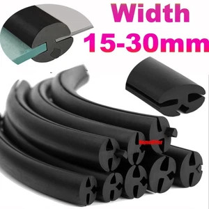 Black Rubber Window Sealing Windscreen Glass With Filler Strips Width 15mm-30mm - Picture 1 of 25