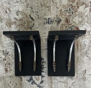 Pair Of Vintage Wooden Shelves - Picture 1 of 7