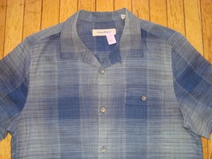 TOMMY BAHAMA MENS SHORTSLEEVES SILK BLEND BUTTON UP SHIRT SIZE LARGE HARDLY WORN - Picture 1 of 9