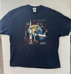 Vintage Kennedy Space Center 90's 2XL Graphic Tee Space Shuttle NASA T-Shirt - Picture 1 of 5