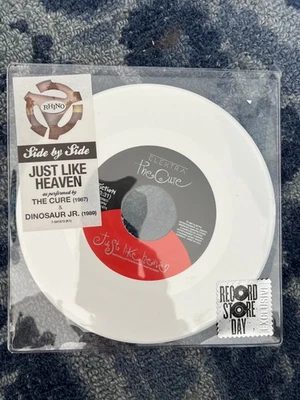 THE CURE / DINOSAUR JR. Just Like Heaven 7” White Vinyl RSD 2014 J Mascis NEW - Image 1 of 2