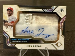 2025 Topps Diamond Icons Max Lazar First Milestone Cleat Relic #FMCA-ML  /10 - Picture 1 of 2