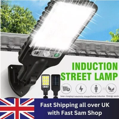 6000W LED Solar Street Wall Light PIR Motion Sensor Security Outdoor Garden Lamp - Image 1 of 4