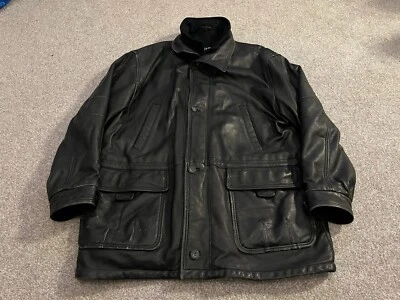 Vintage Givenchy Cuir Givenchy Paris Purfume Leather Jacket Black Biker Size 54 - Image 1 of 4