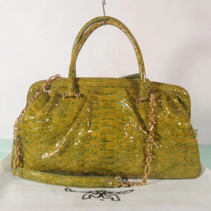 Authentic MCM Enamel Tote Shoulder Bag + Dust Cover - Picture 1 of 11
