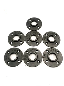 **Home TZH 7Pk 1 pulgada brida de piso tubo de hierro fundido maleable para proyecto hágalo usted mismo** - Imagen 1 de 8