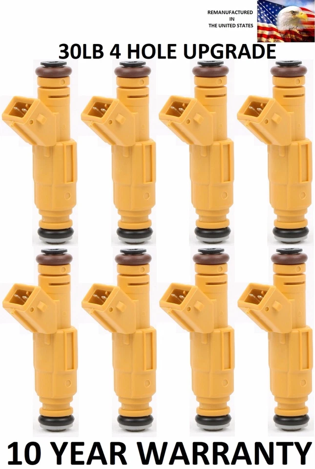 Inyectores de combustible originales Bosch 30LB 8X para BMW 540 740i 740il 840ci boquilla de 4 orificios Foto 1 de 1