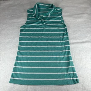 Camisa polo a rayas sin mangas Nike Dri Fit XS genial tenis golf - Imagen 1 de 10