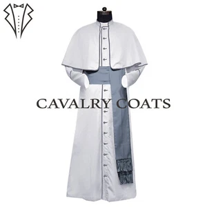 Accappatoio Clero Cotone Bianco, Abiti Sacerdotali Lunghi Monopetto, Accappatoio Predicazione - Foto 1 di 2