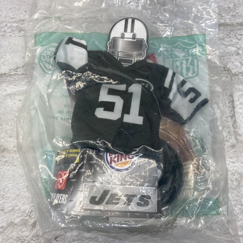 Burger King NFL Mini Jersey New York NY Jets #51 Jonathan Vilma-New Sealed Cover