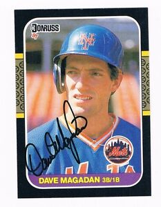 Dave Magadan Signed Auto Autograph 1987 Donruss Rookie Ball Baseball Card 86Mets
