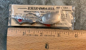 Vintage Erie Dearie Angelköder Silver Red Eye Made In USA - Bild 1 von 5