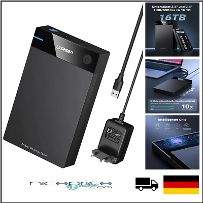 UGREEN Premium 3.5 Zoll-USB-3.0-External-Festplatzeinrichtung mit UASP-Techno... - Bild 1 von 4