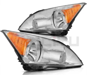 Pair Chrome For 2007-2011 Honda CR-V Headlights Front Set Headlamp Assembly - Bild 1 von 7