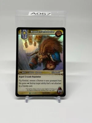 Rimblat Earthshatter FOIL World of Warcraft TCG CCG Icecrown WOW Card Game 4/220 - Image 1 of 2