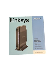 Linksys E7350 ARENA 6 AX1800 WIFI 6 Dual-Band Mesh Router schwarz NEU - Bild 1 von 2