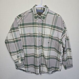 Roper Mens Green Plaid Long Sleeve Western Cowboy Ranch Shirt Large