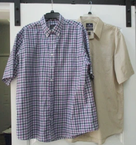2 Herren Kurzarm Hemden mit Knöpfen Joseph A Bank Traveler, Stafford Easy CareXL - Bild 1 von 12