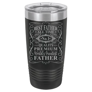 best father all time tumbler 20 OZ laser engraved - Picture 1 of 1