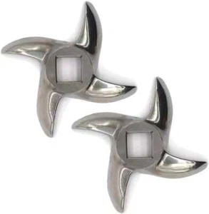 2 Pack #12 Meat Grinder Blade Stainless Steel Knife Cutter Replacement for Grind - Picture 1 of 5