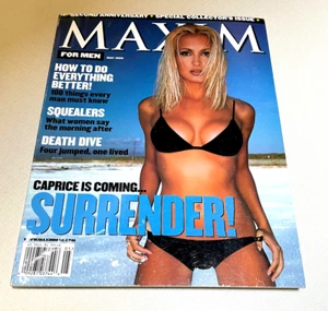 May 1999 Maxim Mens Magazine #18 CAPRICE Supermodel No Label Sold Out OOP Issue - Picture 1 of 2