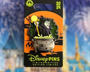 Disney Pins Maleficent Trick or Treat Caldron 2024 Trading Pin LE New - Picture 1 of 2