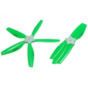 Hélice plegable de plástico Microheli 5 hojas 5545 CW/CCW con soporte (verde) - Imagen 1 de 1