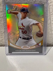 2010 Topps Finest - Adam Wainwright #32 Gold Refractor 30/50 - Picture 1 of 2