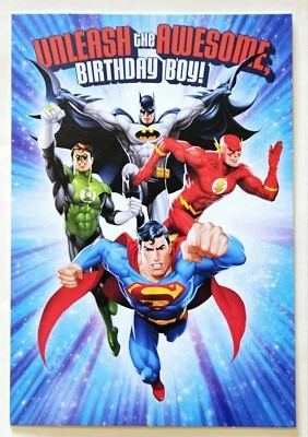 Happy Birthday / Justice League Greeting Card /(+Envelope 5×7") - Image 1 of 4
