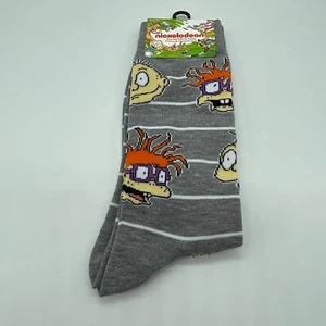Nuevos calcetines Nickelodeon años 90 Rugrats Nicktoons Chuckie & Tommy para hombre talla 6-12 - Imagen 1 de 4