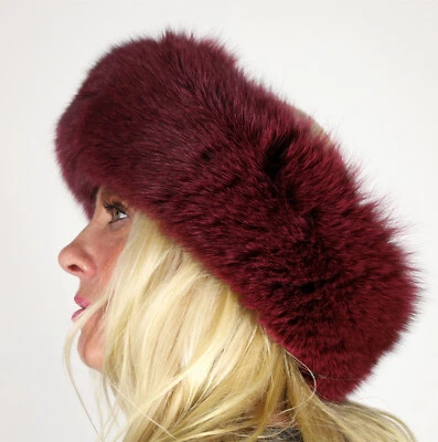 Nueva diadema de piel de zorro frambuesa Efurs4less Foto 1 de 4