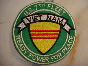 US NAVY 7th FLEET " READY POWER FOR PEACE ", VIETNAM WAR  PATCH - Picture 1 of 3