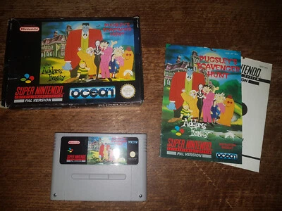 SNES SUPER NINTENDO - ADDAMS FAMILY - PLUGSLEY'S SCAVENGER HUNT #PLT UKV PAL CIB - Image 1 of 4
