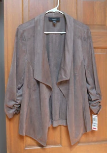 NEW Women's Brown Alfani Jacket – Extra Large Plus Size 1X MSRP $139.50 NOS - Picture 1 of 12