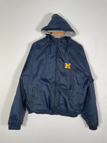 Vinrage Steve & Barry Michigan Windbreaker Jacket Boxy Medium Navy Cover