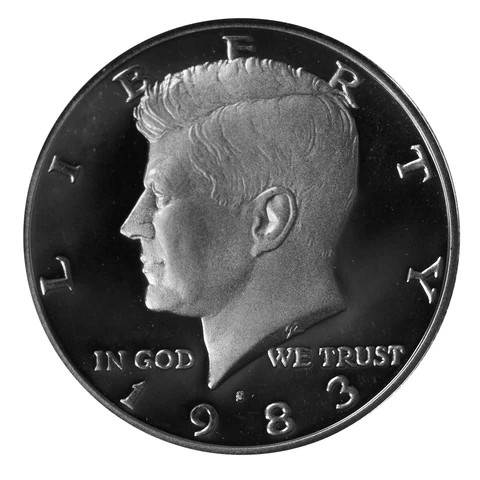 1983 S Kennedy Half Dollar Gem Deep Cameo Proof CN-Clad Cover