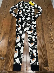 NWT Old Navy Youth XL (12) Snug-Fit Halloween One-Piece Pajamas - Black/White - Picture 1 of 9