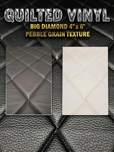 Quilted Vinyl Pebble Grain Texture BIG DIAMOND 4" x 6" with 3/8" Foam Backing - Picture 1 of 13