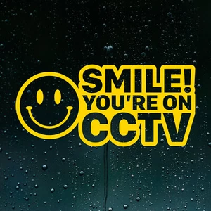 Smile Your Youre on CCTV Camera Car Sticker Security Bumper Window Boot Decal - Picture 1 of 5