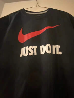 T-shirt coton noir Nike "JUST DO IT " taille L - Photo 1/4