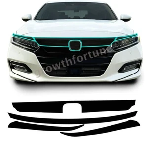 Juego de 4 piezas para Honda Accord 18-22 parrilla delantera cromo eliminación apagón ajuste precortado - Imagen 1 de 8
