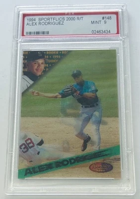 PSA 9 Mint 1994 Sportflics 2000 R/T Alex Rodriguez #148 Seattle Mariners Rookie - Image 1 of 3