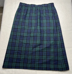 Vintage Leslie Fay Rock Damen 14 Blackwatch Schottenkaro Taschen Wollmischung Midi - Bild 1 von 5
