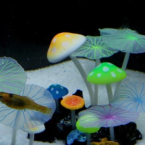Lotus Leaf Mushroom Fluorescent Artificial Coral Reef Glowing Lotus Luminous - Picture 1 of 10
