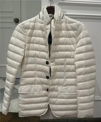 Herno Mens Down Jacket in Off White with Bib Brand New Size 36 US / 46 EU - Image 1 of 4