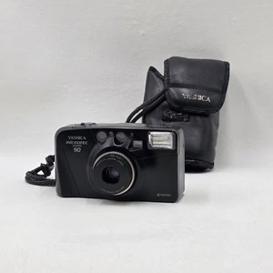 Yashica Microtec Zoom 90 fotocamera 35mm pellicola punta e scatta - testata e funzionante - Foto 1 di 15